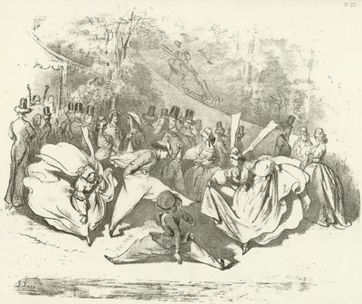 Tien jaar later of een verandering van Fashion 1840 (gravure) door Gustave Dore